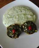 Niditos de lechuga acompañados de puré al ciboulette