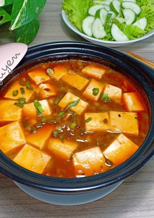 Hình của món Mapo tofu.