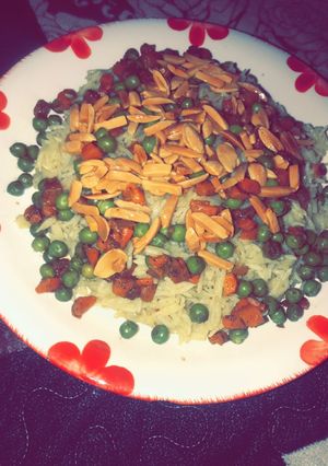 صورة لوصفة رز 🍚 بالبازيلا والجزر