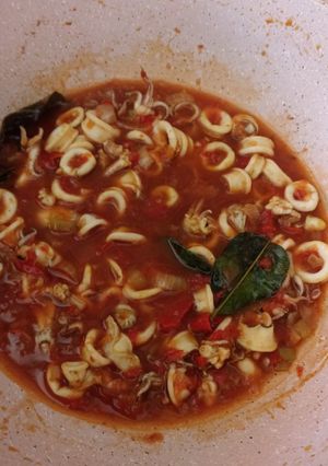 Foto resep Cumi saos padang