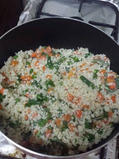 صورة لوصفة رز بالخضار