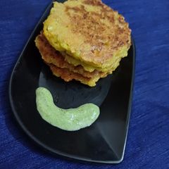 Sweet corn pancakes A picture of Sweet corn pancakes.