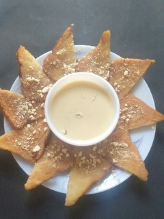 A picture of Sweet golden bread.