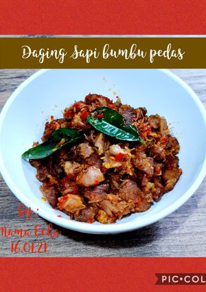 Foto resep Daging Sapi bumbu pedas