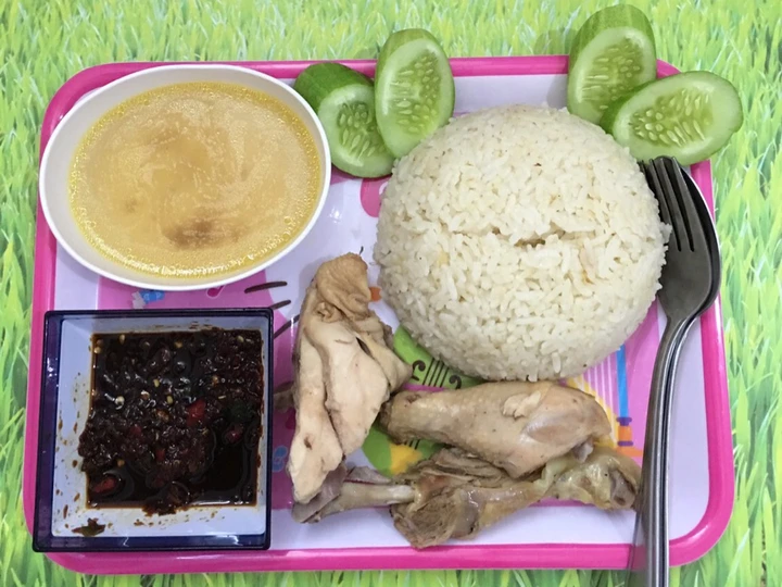 Cara Mudah Membuat Resep Nasi hainam rice cooker yang Bisa Manjain Lidah Anti Ribet, Lezat Sekali