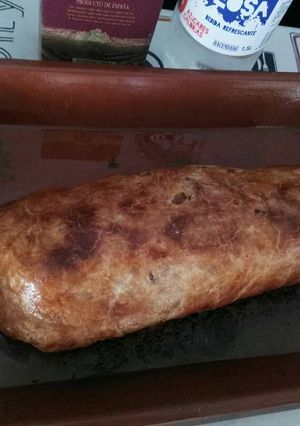 Una foto de Solomillo wellington con mermelada de fresa