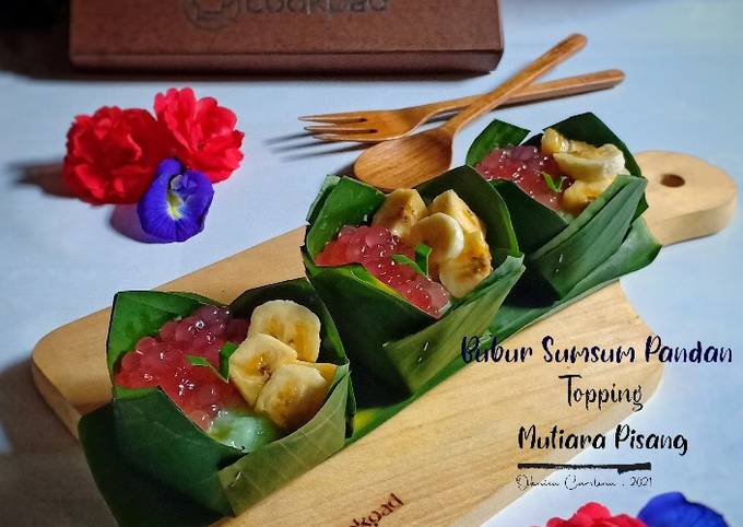 Resep Bubur Sumsum Pandan Topping Mutiara Pisang Yang Renyah Resep Terbaiku