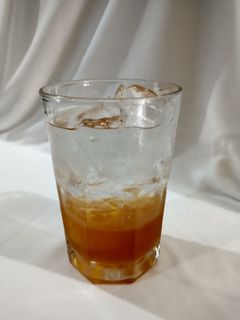Una foto de Soda italiana con jarabe casero de naranja