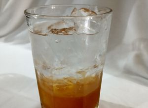 Una foto de Soda italiana con jarabe casero de naranja