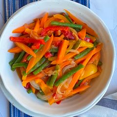 A picture of Rainbow summer veggie fry.