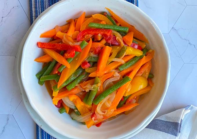 Rainbow summer veggie fry