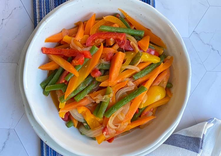 Recipe of Favorite Rainbow summer veggie fry