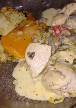 Una foto de Pollo al verdeo o pechuga a la princesa