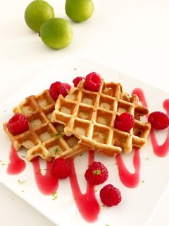 Une photo de Gaufres au citron vert