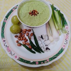 A picture of Amla Spring Onion Dip.