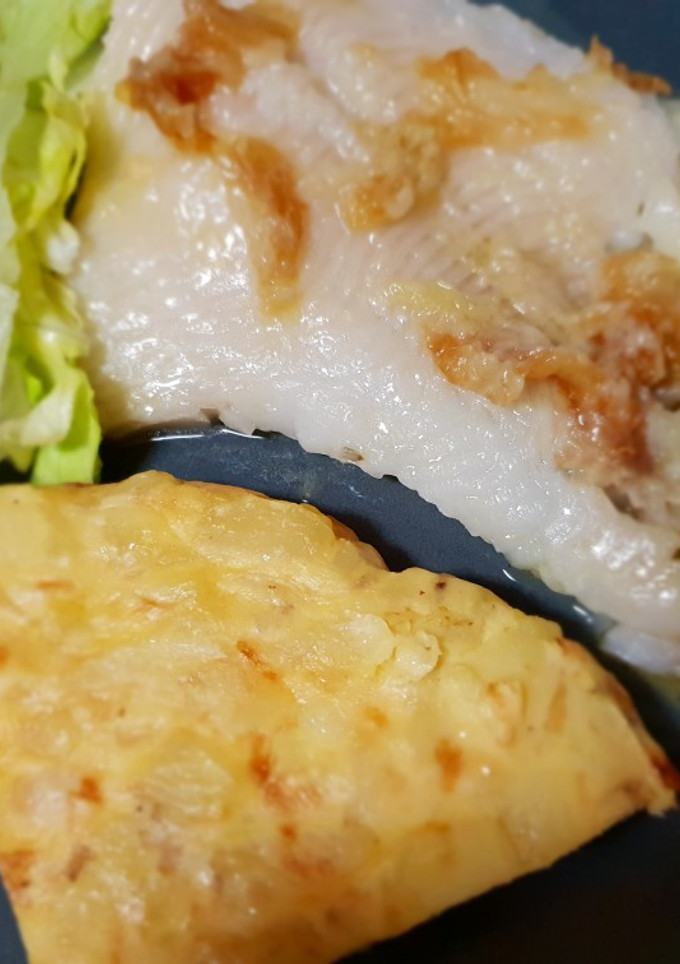 Una foto de Filete de halibut a la sartén