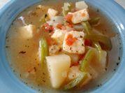 Una foto de caldo de queso