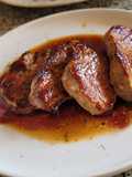 Solomillo de cerdo con glaseado de cerezas