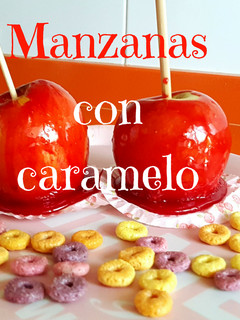 Una foto de Como hacer manzanas de caramelo -las típicas de las ferias- manzanas caramelizadas