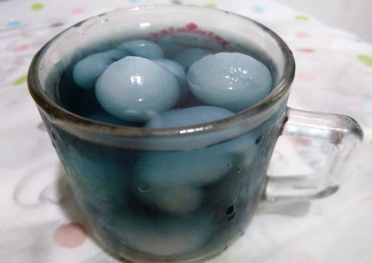Ice longan blue pea tea