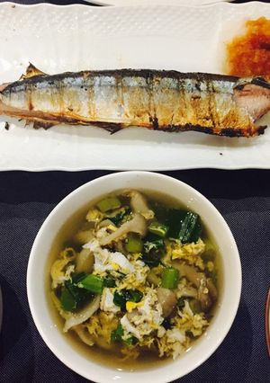 Hình của món Cá Thu Đao Sanma Nướng Chiều Vợ.