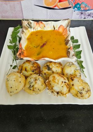 A picture of Healthy Kuzi paniyaram (Tamilnadu snack).