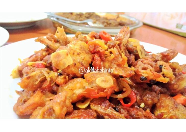 Resep Udang Goreng Tepung Asem Pedas Anti Gagal