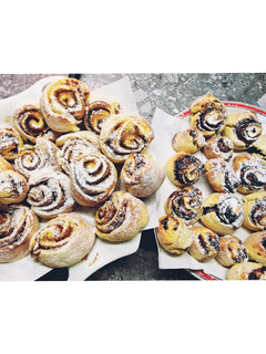 Fahéjas és kakaós mini csigák kelesztés nélkül recept fotója