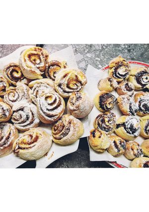 Fahéjas és kakaós mini csigák kelesztés nélkül recept fotója