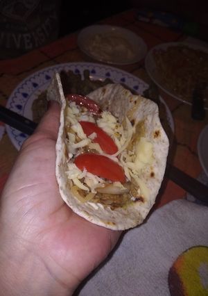 Una foto de Fajitas con harina integral