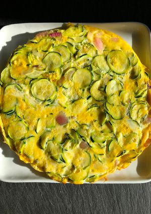 Une photo de Frittata aux courgettes et parmesan