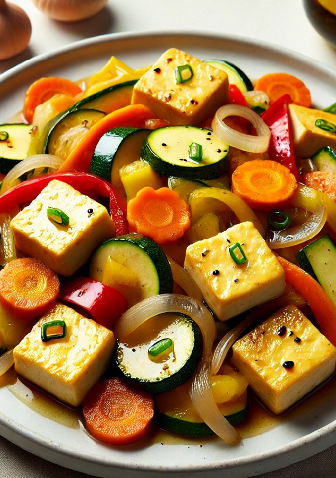 Una foto de Salteado de Tofu con Verduras