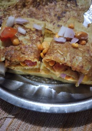 A picture of પીનટ પેન કેક રૉલ (Peanuts Pan Cake Roll Recipe In Gujarati).