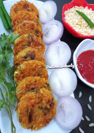 A picture of  Puffed Rice Tikki.