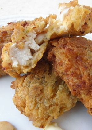 Una foto de Pollo Kentucky o Pollo estilo KFC casero