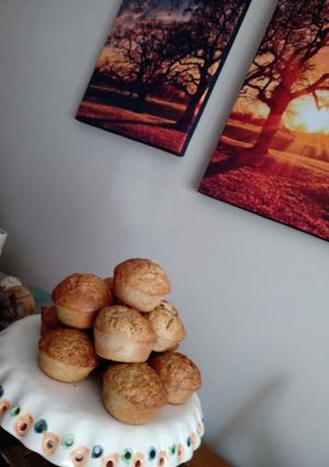 Una foto de Muffins de mascabo y banana.