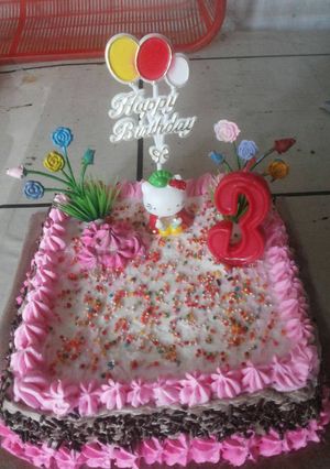 Foto resep Kue ulang tahun sederhana