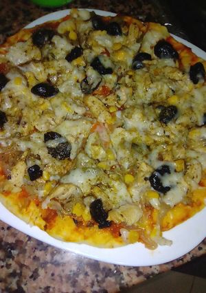 صورة لوصفة بيتزا بالدجاج 🍕🍕🍗