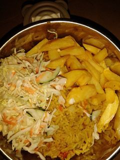 Fried rice, chips ainihin hoton girkin