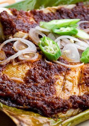 A picture of BBQ Stingray Fish (ikan Pari Bakar).