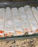 Burritos de pollo al curry