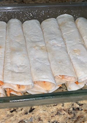 Una foto de Burritos de pollo al curry