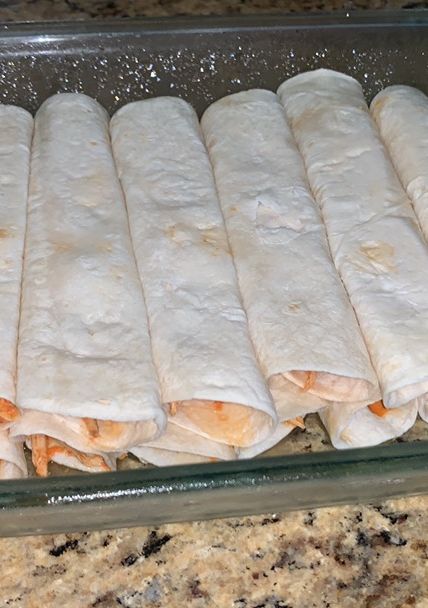 Una foto de Burritos de pollo al curry