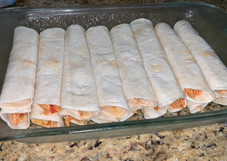 Burritos de pollo al curry