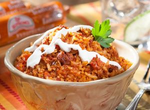 Una foto de Arroz con chorizo