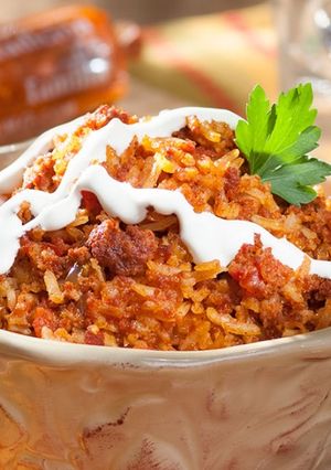 Una foto de Arroz con chorizo
