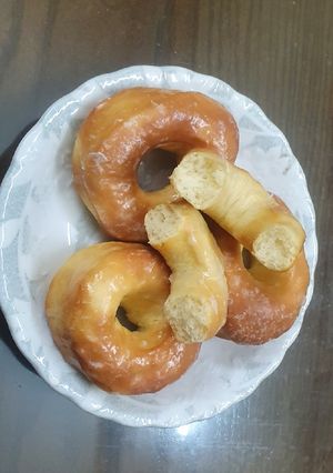 Hình của món Donut bằng nồi chiên không dầu.