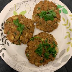 A picture of Walnut and parsley tikki.