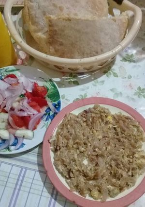 صورة لوصفة خبر الكوشة وسلطة