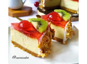Foto resep New York cheesecake (enaknya kaya di bakery 😍)